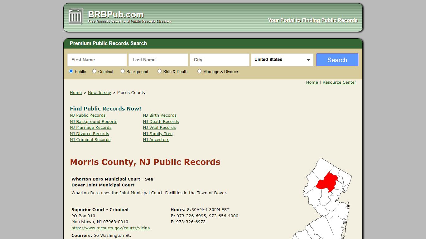 Morris County Public Records | Search New Jersey Government Databases