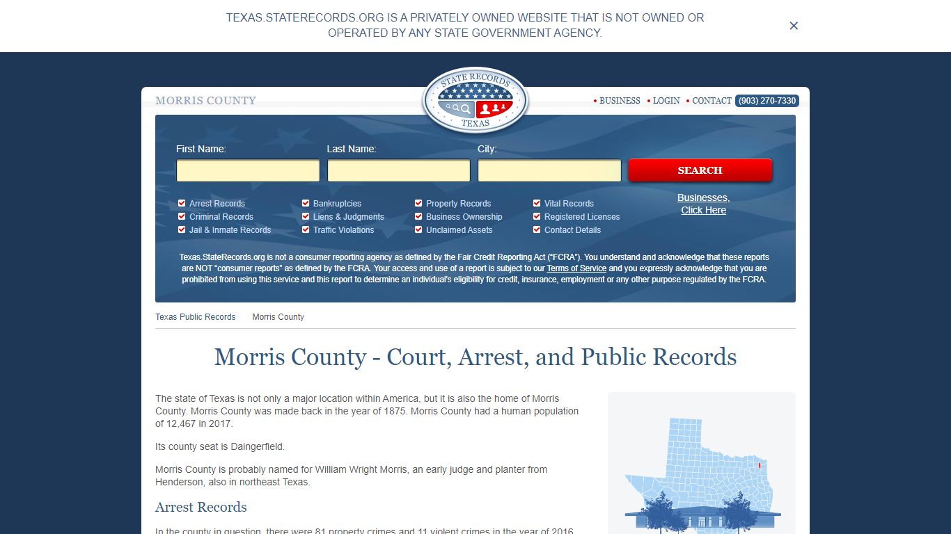 Morris County - Court, Arrest, and Public Records