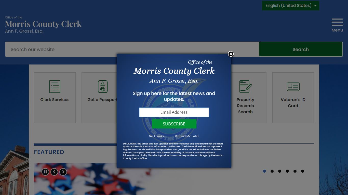 Home | Morris County Clerk